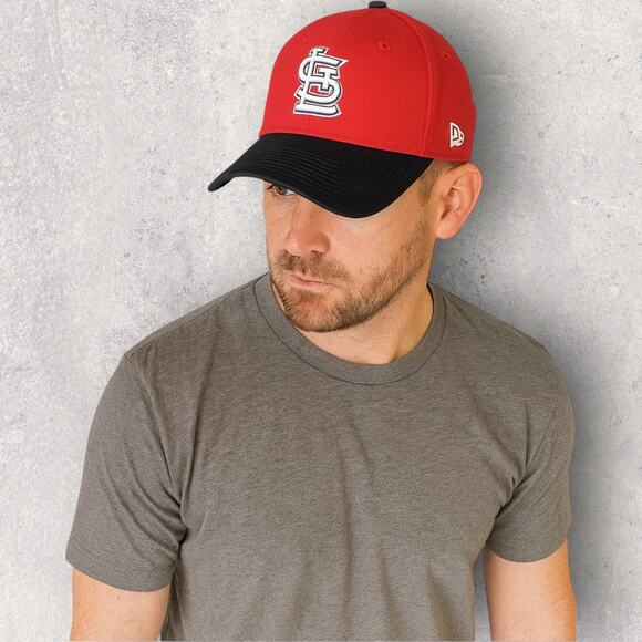 St. Louis Cardinals New Era Hat L/XL Fitted Cap Red Black New Without Tag MLB - Picture 1 of 8